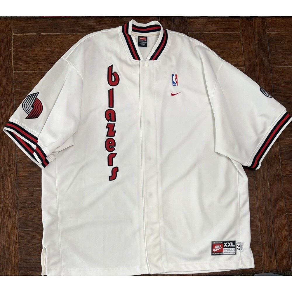 Portland Trail Blazers Jersey Shirt Mens 2XL White NBA Basketball Nike Team 77